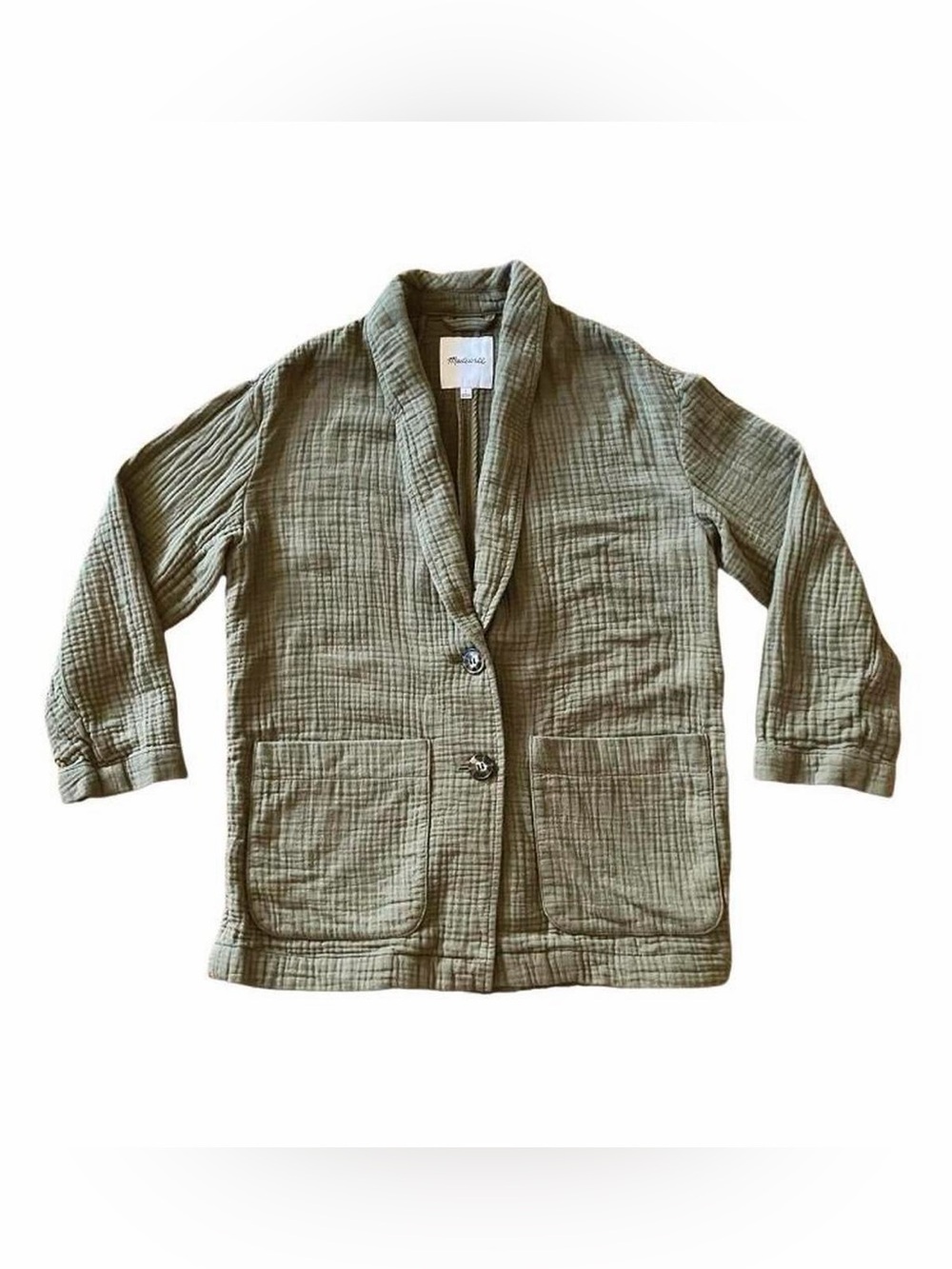 Madewell Dorset Olive Utility Blazer S